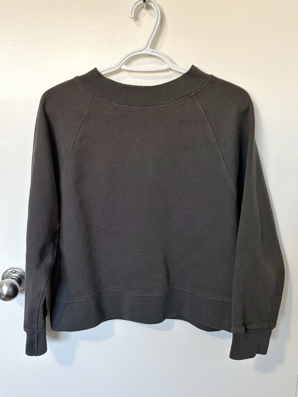 Margaret Howell Oversized Boxy Crewneck Sweatshirt Dark Grey / Black size Small